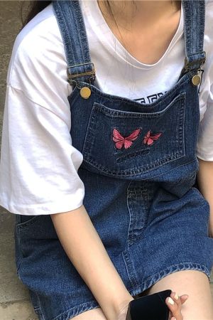Cute Everyday Outfits, Outfit Inspo Casual Butterfly Dungaree Dress