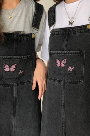 Cute Everyday Outfits, Outfit Inspo Casual Butterfly Dungaree Dress