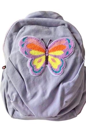 Cute Everyday Outfits, Outfit Inspo Casual Butterfly Lavender Backpack