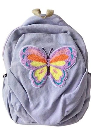 Cute Everyday Outfits, Outfit Inspo Casual Butterfly Lavender Backpack