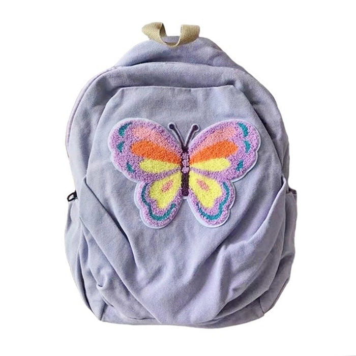Cute Everyday Outfits, Outfit Inspo Casual Butterfly Lavender Backpack