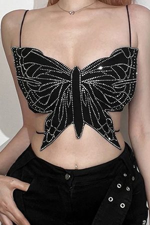 Cute Everyday Outfits, Outfit Inspo Casual Butterfly-Shaped Backless Top