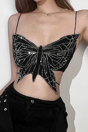 Cute Everyday Outfits, Outfit Inspo Casual Butterfly-Shaped Backless Top