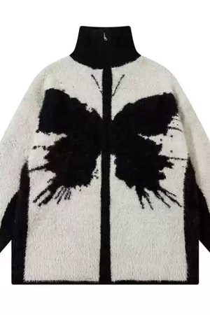 Cute Everyday Outfits, Outfit Inspo Casual Butterfly Zip-Up Jacket