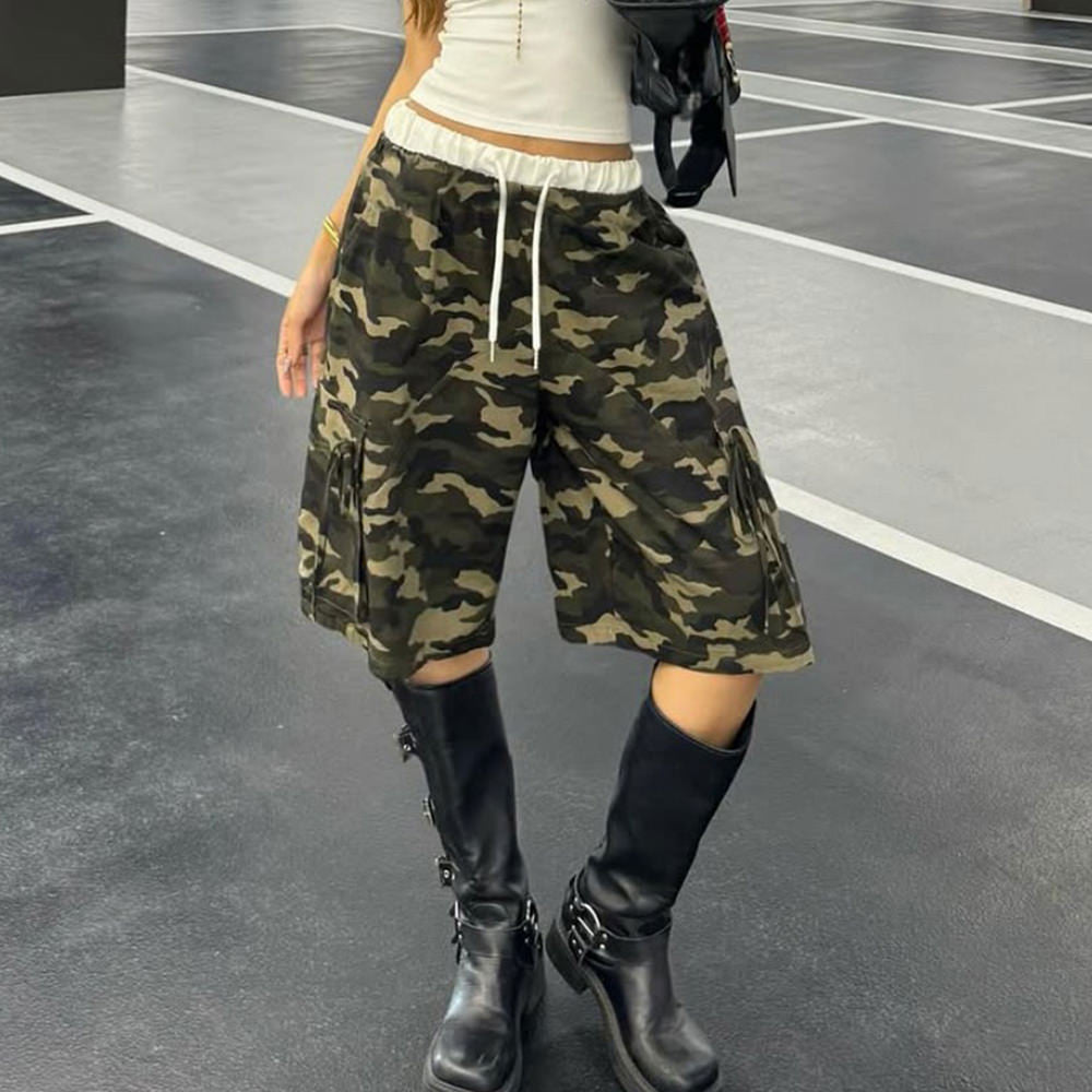 Cute Everyday Outfits, Outfit Inspo Casual Camouflage Bow Side Cargo Shorts Cute Everyday Outfits, Outfit Inspo Casual Camouflage Bow Side Cargo Shorts