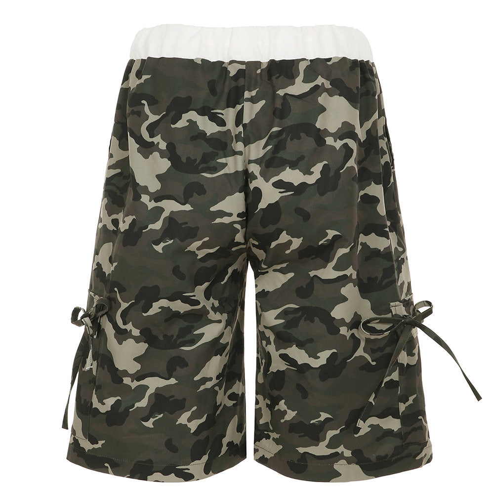 Cute Everyday Outfits, Outfit Inspo Casual Camouflage Bow Side Cargo Shorts Cute Everyday Outfits, Outfit Inspo Casual Camouflage Bow Side Cargo Shorts