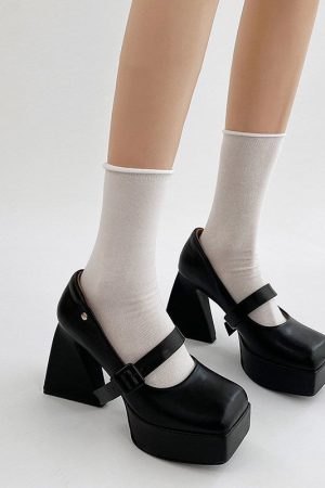 Cute Everyday Outfits, Outfit Inspo Casual Campus Queen Platform Mary Janes