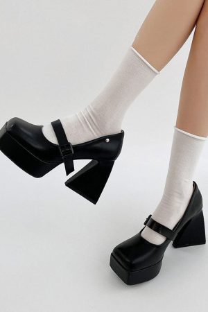 Cute Everyday Outfits, Outfit Inspo Casual Campus Queen Platform Mary Janes