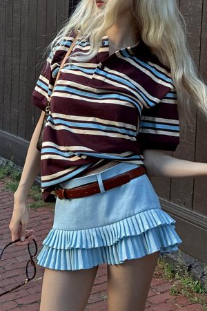 Cute Everyday Outfits, Outfit Inspo Casual Campus Secrets Double Layer Pleated Skirt