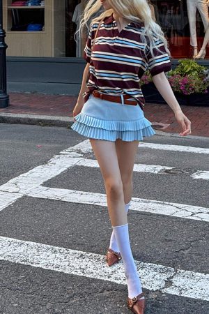 Cute Everyday Outfits, Outfit Inspo Casual Campus Secrets Double Layer Pleated Skirt