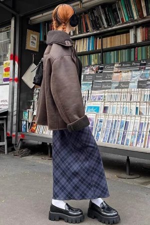 Cute Everyday Outfits, Outfit Inspo Casual Campus Secrets Plaid Maxi Skirt