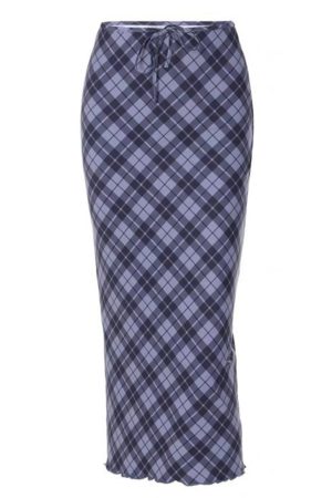 Cute Everyday Outfits, Outfit Inspo Casual Campus Secrets Plaid Maxi Skirt