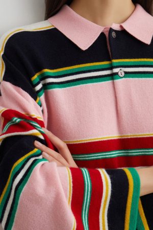 Cute Everyday Outfits, Outfit Inspo Casual Campus Secrets Stripe Rugby Polo Shirt