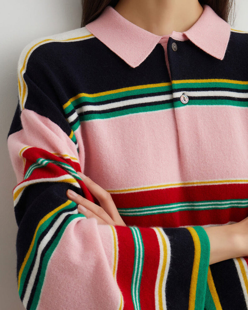 Cute Everyday Outfits, Outfit Inspo Casual Campus Secrets Stripe Rugby Polo Shirt Cute Everyday Outfits, Outfit Inspo Casual Campus Secrets Stripe Rugby Polo Shirt