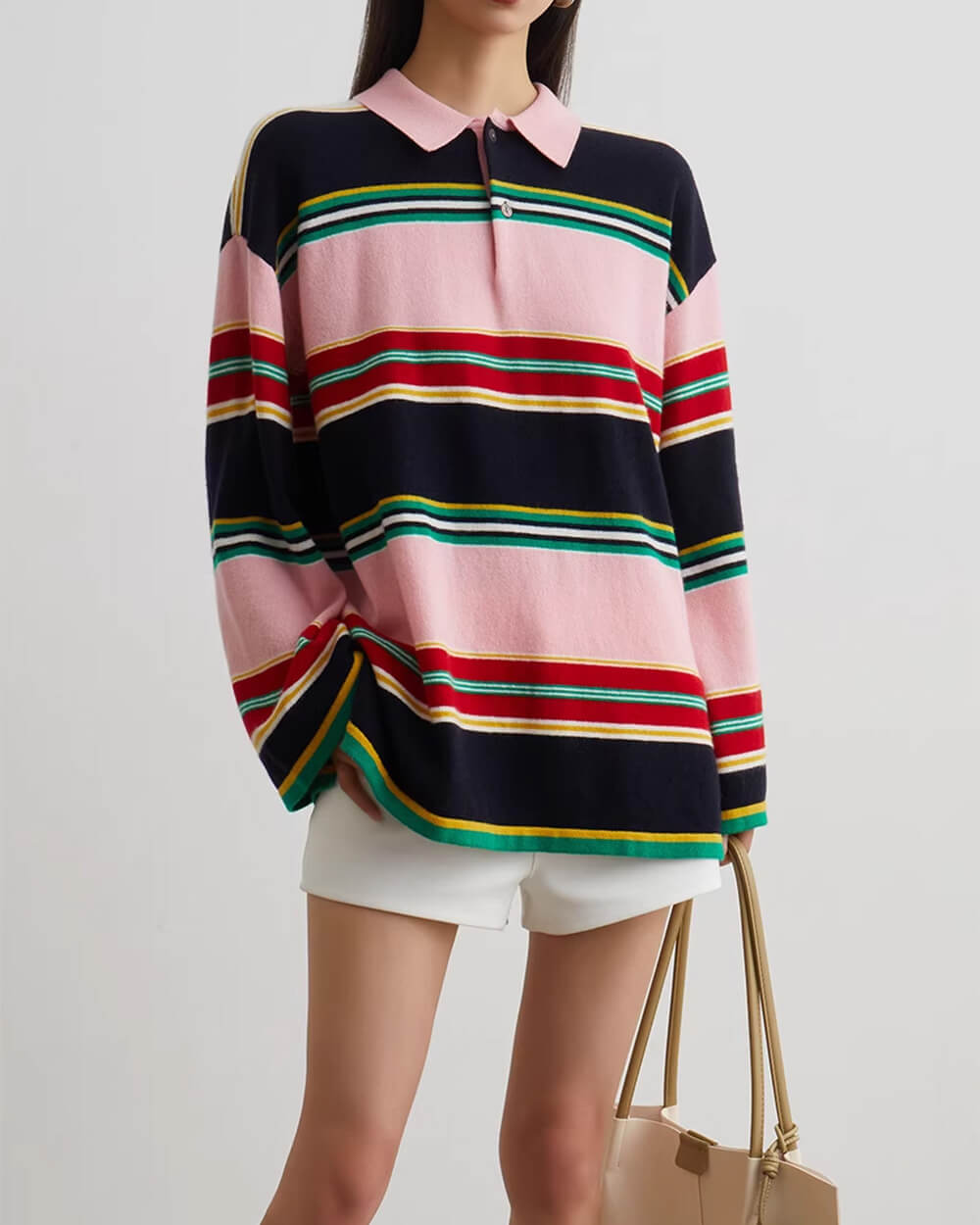 Cute Everyday Outfits, Outfit Inspo Casual Campus Secrets Stripe Rugby Polo Shirt Cute Everyday Outfits, Outfit Inspo Casual Campus Secrets Stripe Rugby Polo Shirt