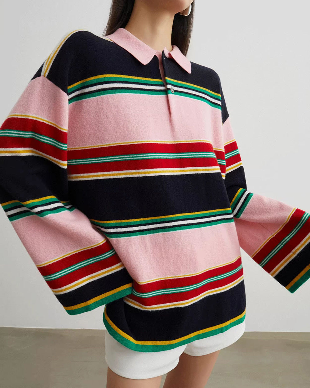 Cute Everyday Outfits, Outfit Inspo Casual Campus Secrets Stripe Rugby Polo Shirt Cute Everyday Outfits, Outfit Inspo Casual Campus Secrets Stripe Rugby Polo Shirt