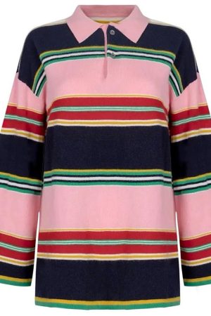 Cute Everyday Outfits, Outfit Inspo Casual Campus Secrets Stripe Rugby Polo Shirt