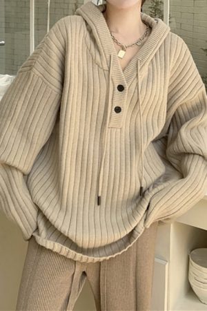 Cute Everyday Outfits, Outfit Inspo Casual Caramel Latte Knit Hoodie