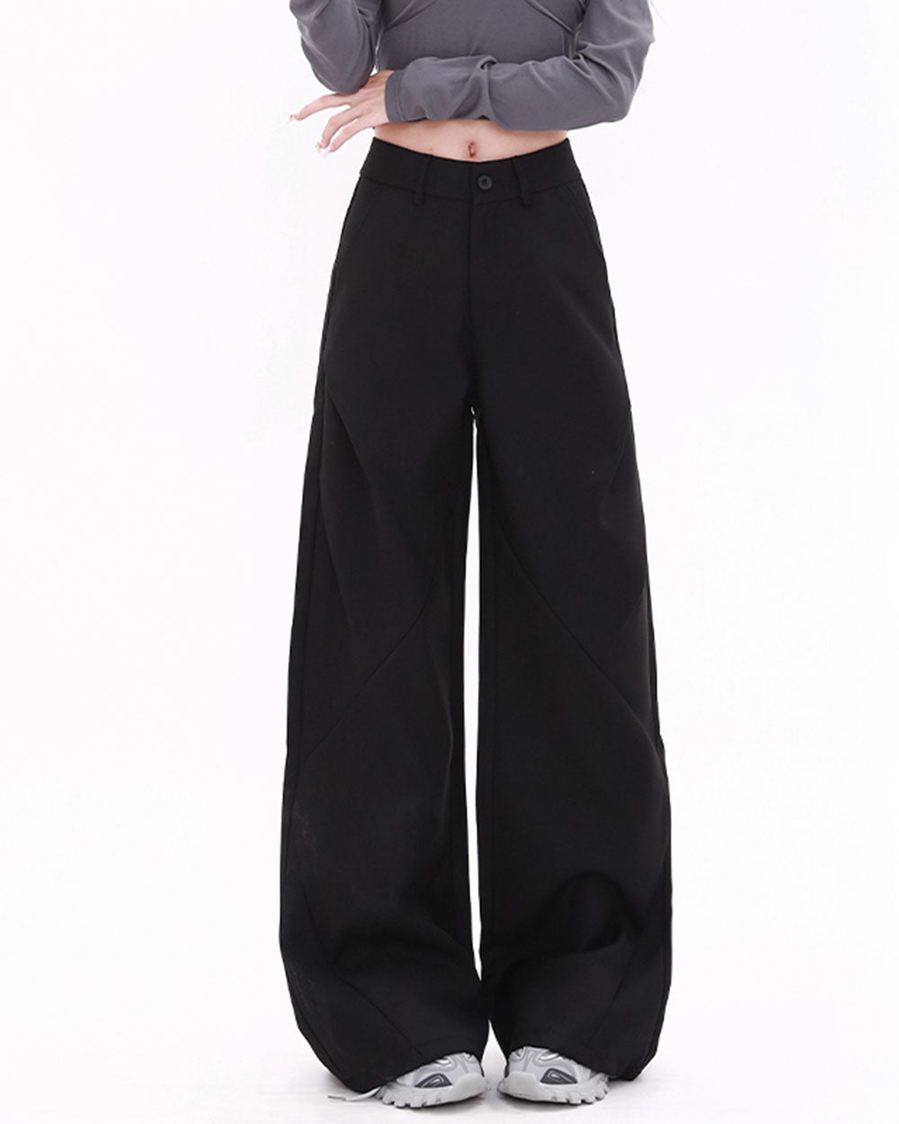 Cute Everyday Outfits, Outfit Inspo Casual Casual Friday Wide-Leg Black Pants Cute Everyday Outfits, Outfit Inspo Casual Casual Friday Wide-Leg Black Pants