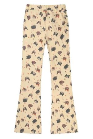 Cute Everyday Outfits, Outfit Inspo Casual Cat Print Graphic Pants