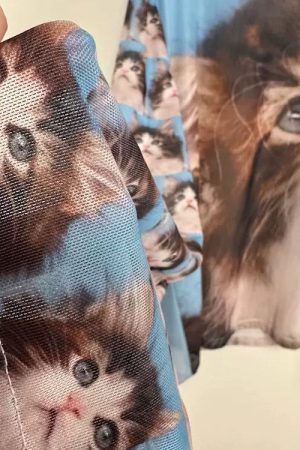 Cute Everyday Outfits, Outfit Inspo Casual Cats Everywhere Graphic Long Sleeve