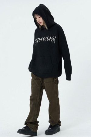 Cute Everyday Outfits, Outfit Inspo Casual Centipede Knit Hoodie