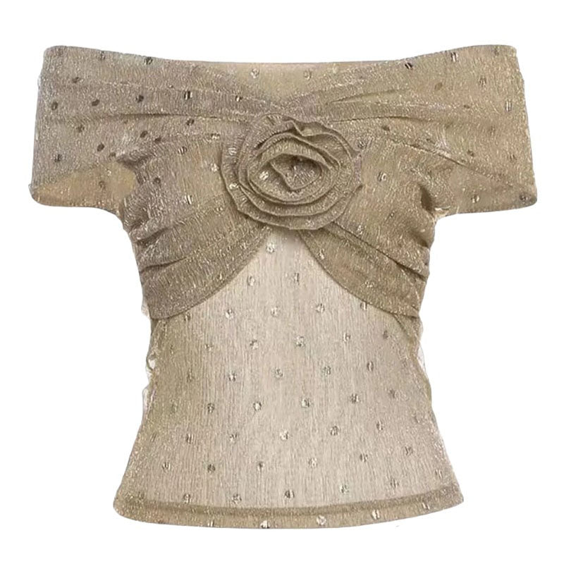 Cute Everyday Outfits, Outfit Inspo Casual Charming Rose Bardot Mesh Top