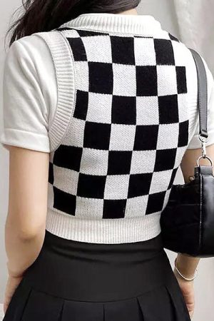Cute Everyday Outfits, Outfit Inspo Casual Check On It Knit Vest