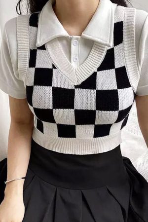 Cute Everyday Outfits, Outfit Inspo Casual Check On It Knit Vest