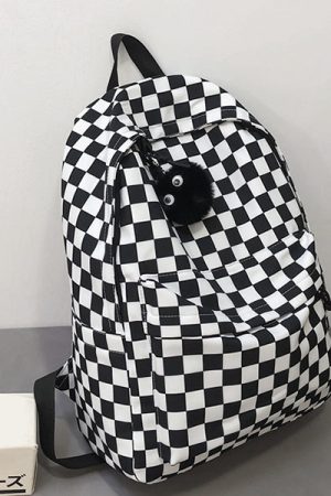 Cute Everyday Outfits, Outfit Inspo Casual Checkered Canvas Backpack
