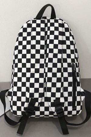 Cute Everyday Outfits, Outfit Inspo Casual Checkered Canvas Backpack