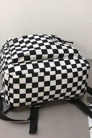 Cute Everyday Outfits, Outfit Inspo Casual Checkered Canvas Backpack
