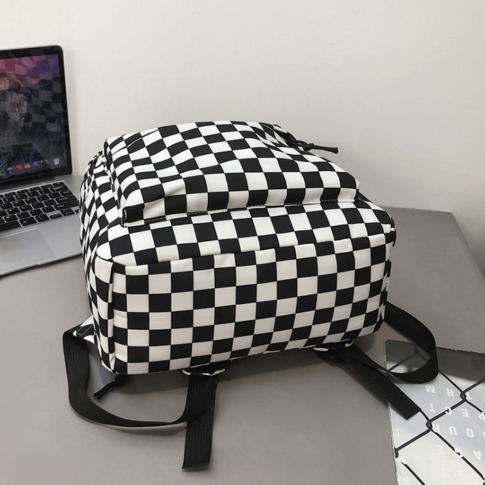 Cute Everyday Outfits, Outfit Inspo Casual Checkered Canvas Backpack Cute Everyday Outfits, Outfit Inspo Casual Checkered Canvas Backpack