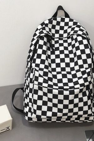 Cute Everyday Outfits, Outfit Inspo Casual Checkered Canvas Backpack