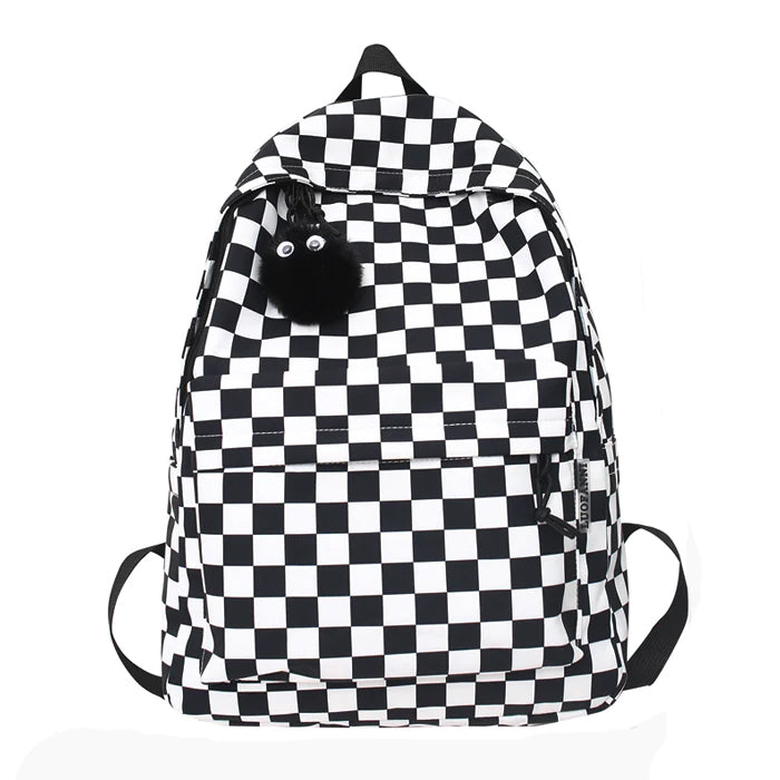 Cute Everyday Outfits, Outfit Inspo Casual Checkered Canvas Backpack Cute Everyday Outfits, Outfit Inspo Casual Checkered Canvas Backpack