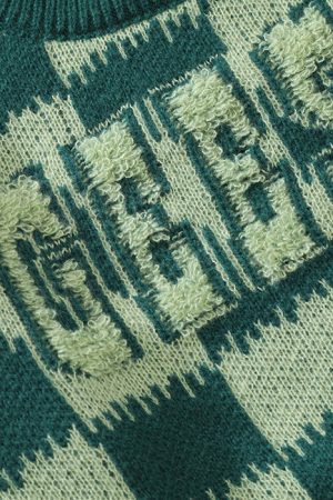 Cute Everyday Outfits, Outfit Inspo Casual Checkered Fuzzy Crop Sweater