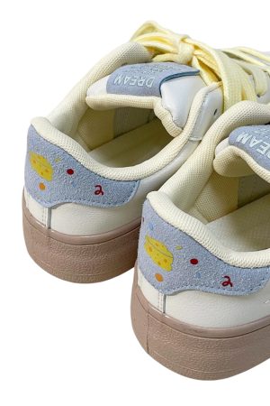 Cute Everyday Outfits, Outfit Inspo Casual Cheese Print Aesthetic Sneakers