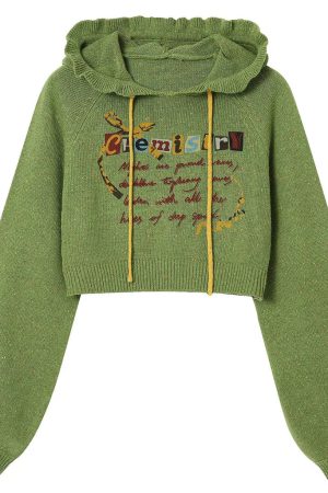 Cute Everyday Outfits, Outfit Inspo Casual Chemistry Knit Cropped Hoodie