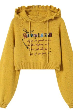 Cute Everyday Outfits, Outfit Inspo Casual Chemistry Knit Cropped Hoodie