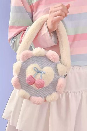 Cute Everyday Outfits, Outfit Inspo Casual Cherry Cake Fluffy Handbag