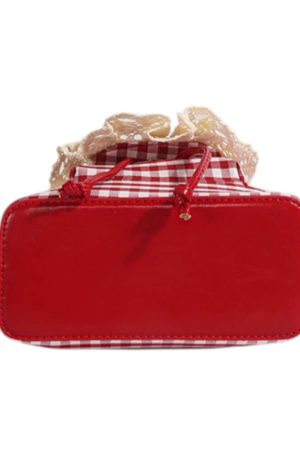 Cute Everyday Outfits, Outfit Inspo Casual Cherry Embroidery Gingham Backpack