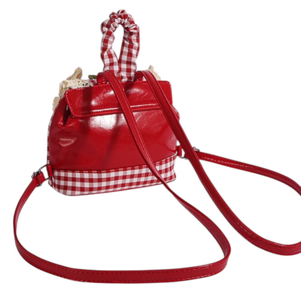 Cute Everyday Outfits, Outfit Inspo Casual Cherry Embroidery Gingham Backpack Cute Everyday Outfits, Outfit Inspo Casual Cherry Embroidery Gingham Backpack