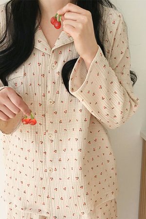Cute Everyday Outfits, Outfit Inspo Casual Cherry Pajama Set