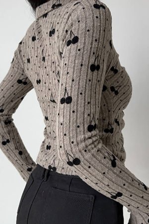 Cute Everyday Outfits, Outfit Inspo Casual Cherry Print Button-Up Top