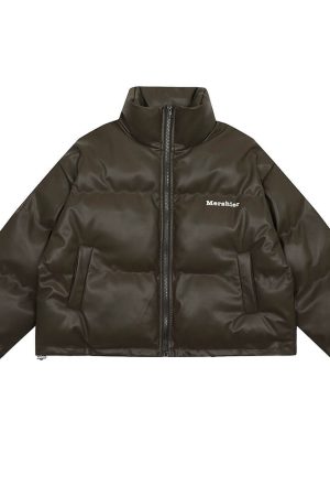 Cute Everyday Outfits, Outfit Inspo Casual Chocolate Brown Puffer Jacket