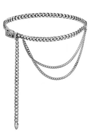 Cute Everyday Outfits, Outfit Inspo Casual Chunky Layered Chain Belt