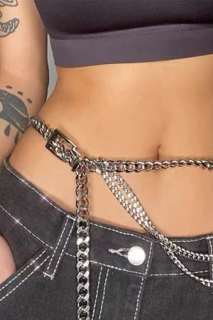 Cute Everyday Outfits, Outfit Inspo Casual Chunky Layered Chain Belt