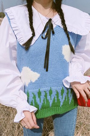 Cute Everyday Outfits, Outfit Inspo Casual Cloud Knit Vest