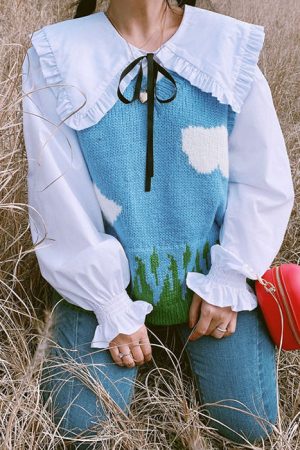 Cute Everyday Outfits, Outfit Inspo Casual Cloud Knit Vest