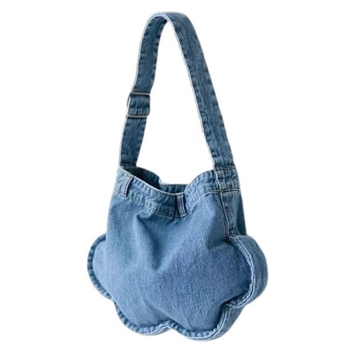 Cute Everyday Outfits, Outfit Inspo Casual Cloud Shaped Denim Shoulder Bag